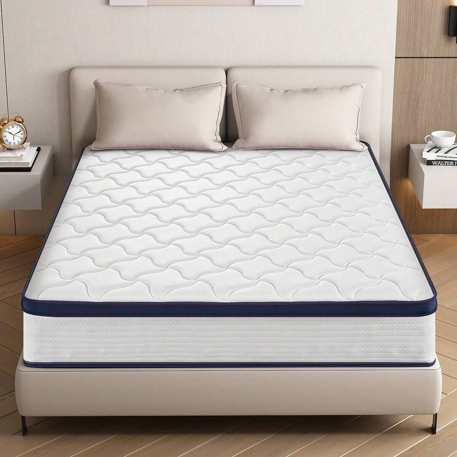 10 Inch 12 Inch Twin Twin XL Full Queen King Mattress Gel Memory Foam Spring Hybrid Mattress In A Box Medium Feel White