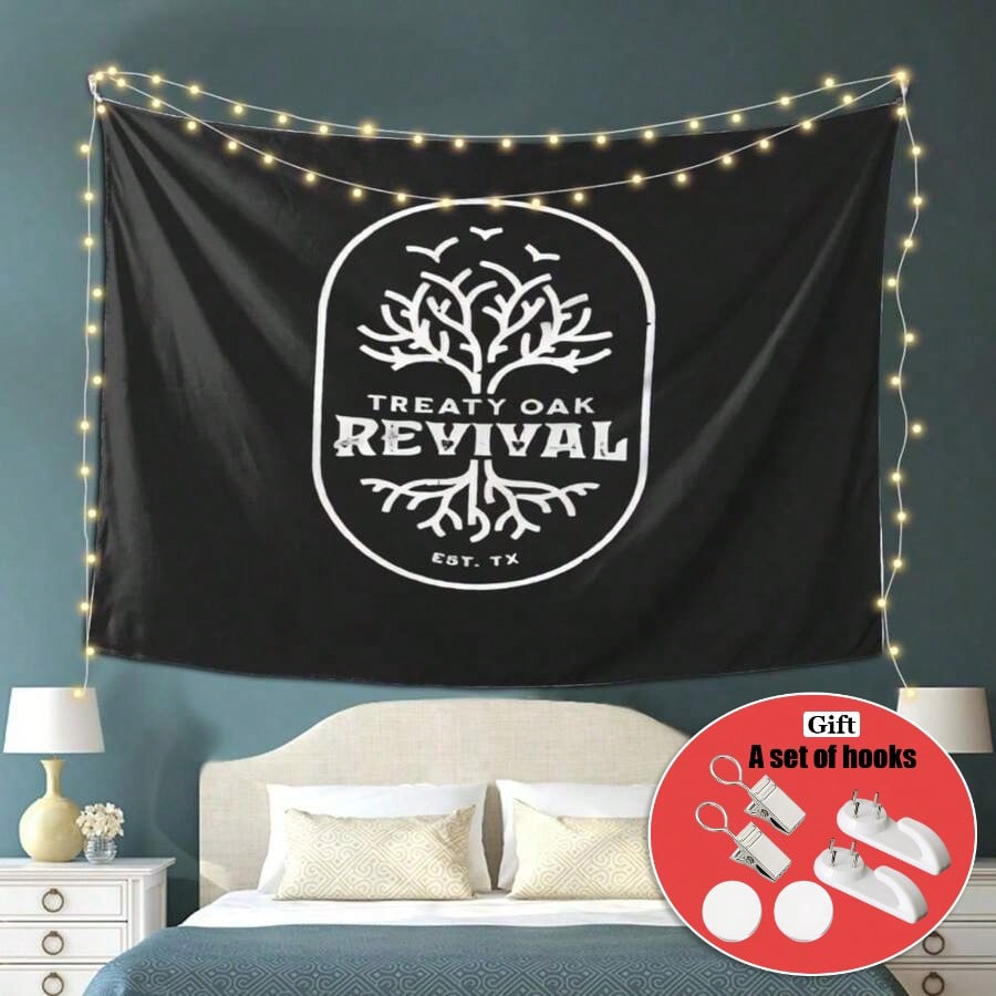 Treaty Oak Revival Tapestry Suitable All Kinds Of Festivals Perfect Tapestry Gift Living Room Bedroom Office Home Decoration Wall Tapestry/Room Decoration/Party Decoration Wall Hanging Campus Surprise Dorm Decoration Back To School Home Decor